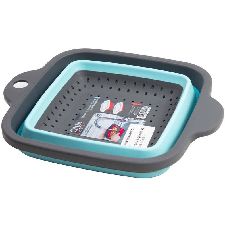 COLADOR DE PLASTICO CUADRADO CELESTE-1
