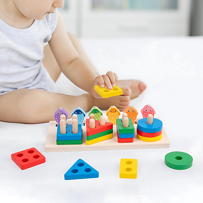 Juego De Pesca Magnético Y Encaje De Madera Montessori-4
