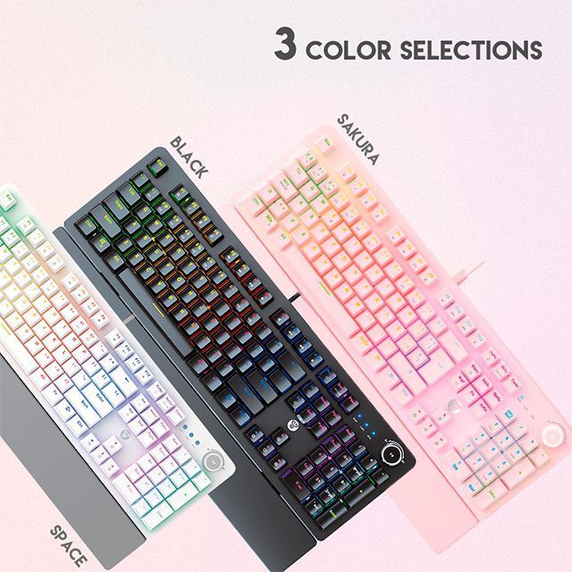 Teclado mecánico gamer Fantech MAXPOWER RGB MK853 en español-3