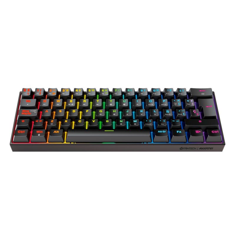 Teclado Gamer 60% Fantech MAXFIT61 RGB Español MK857 Teclado mecánico 60%-1