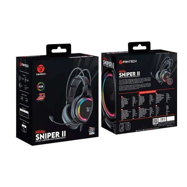 Audífonos 7.1 PC Fantech Sniper RGB HG16s USB con micrófono-6