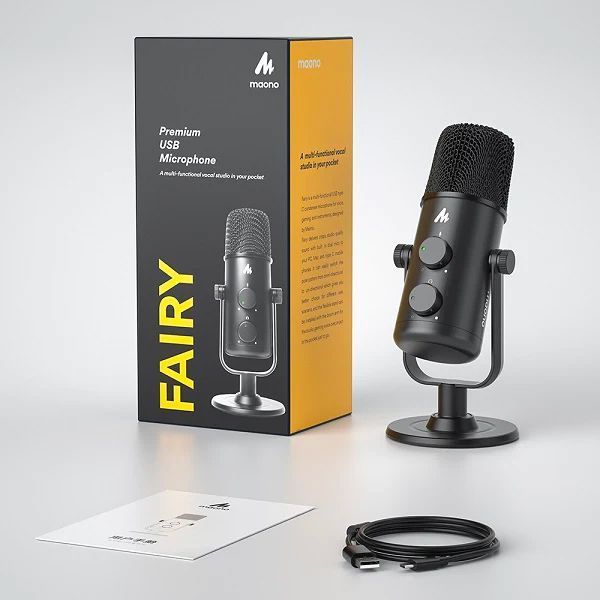 Micrófono Profesional Cardioide y Omnidireccional USB C de mesa MAONO AU903-1