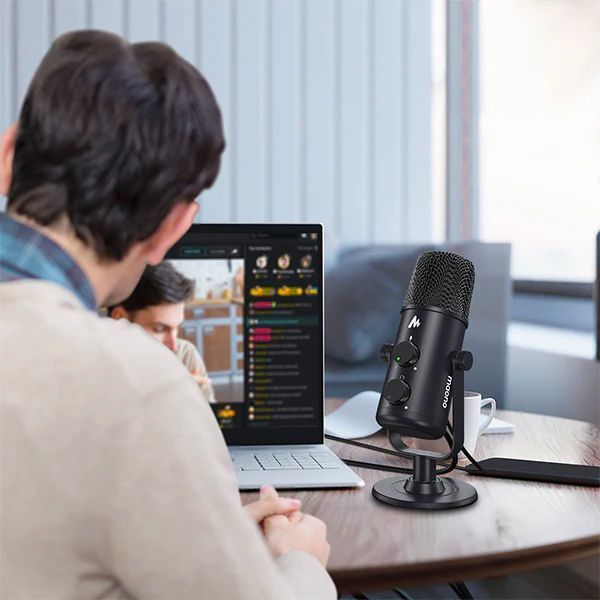 Micrófono Profesional Cardioide y Omnidireccional USB C de mesa MAONO AU903-5