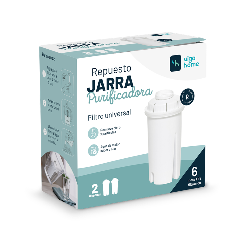 REPUESTO JARRA PURIFICADORA - 2 UNIDADES Blanco