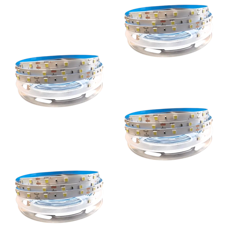 4 Cintas Led 12V 3535 7W IP20 60Led/m 5mt Luz Fría