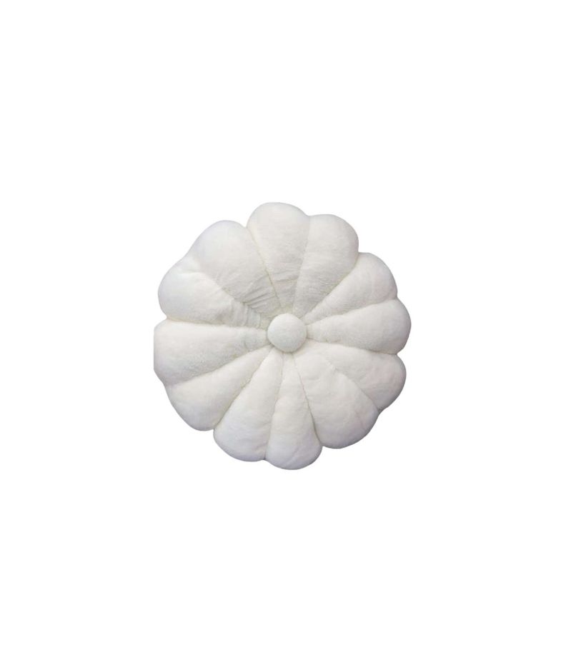COJIN ELEGANTE FLOR BLANCO 50 CM