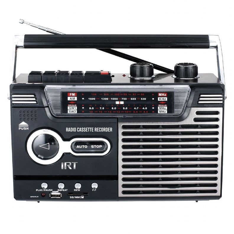 Radio Cassette IRT Bluetooth FM USB SD Vintage-0