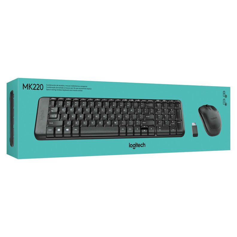 Kit de Teclado y Mouse Logitech MK220-3