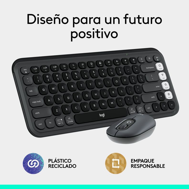 Kit Teclado Y Mouse Logitech Pop Icon Español Grafito-3