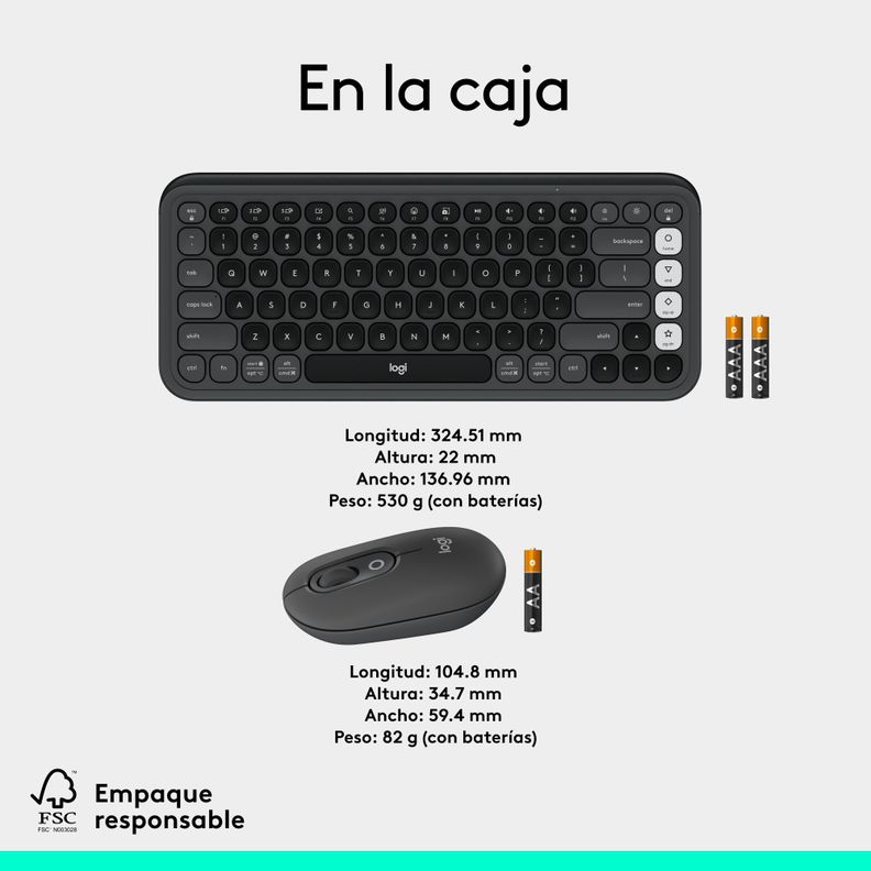 Kit Teclado Y Mouse Logitech Pop Icon Español Grafito-4
