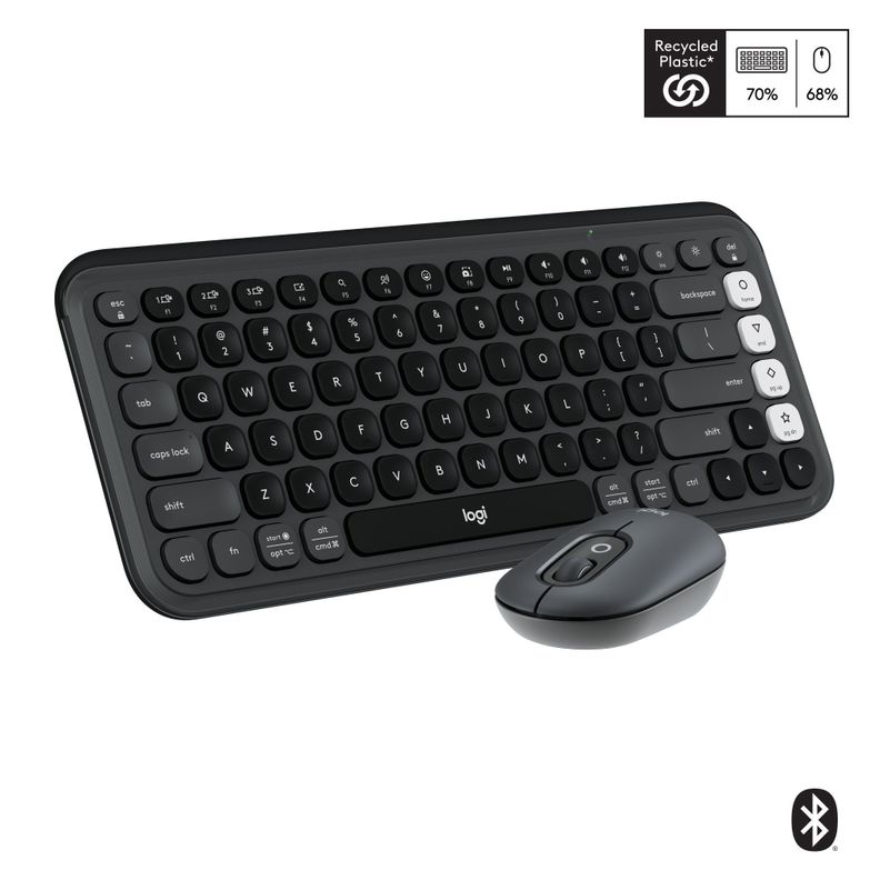 Kit Teclado Y Mouse Logitech Pop Icon Español Grafito-5
