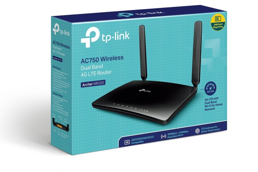 Router TP-Link 4G Wifi Lan Dual Band Ac750  MR200-3