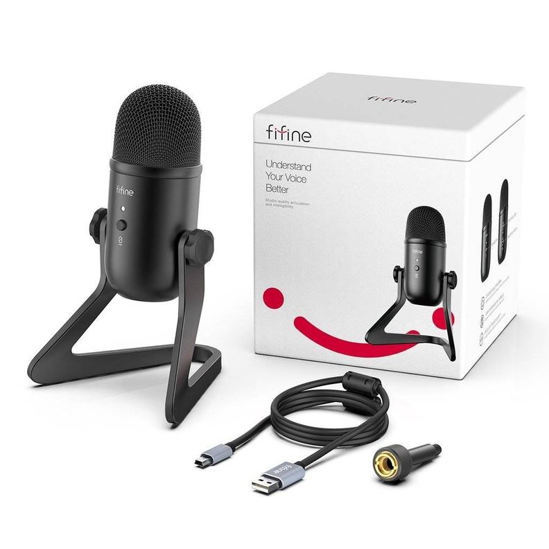 Microfono Fifine Condensador Negro USB K678-0