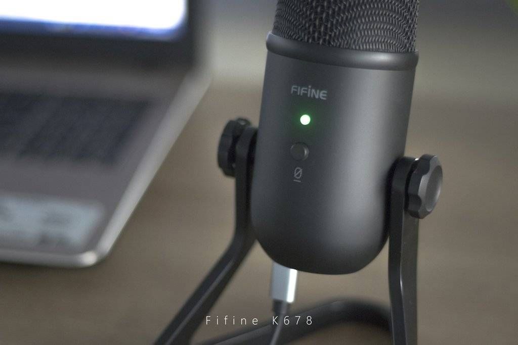 Microfono Fifine Condensador Negro USB K678-3