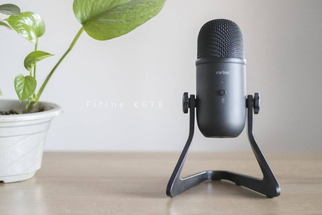 Microfono Fifine Condensador Negro USB K678-4
