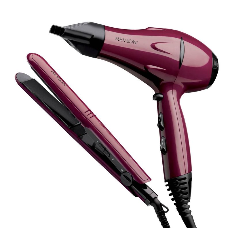 Combo Secador Y Alisador De Viaje Revlon Color Rojo I289RVDR5230-0