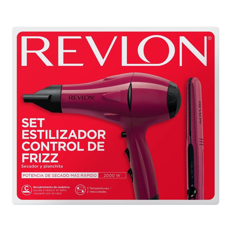 Combo Secador Y Alisador De Viaje Revlon Color Rojo I289RVDR5230-2