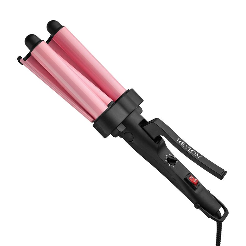 Ondulador Waver Jumbo De 3 Barriles Rosa-3