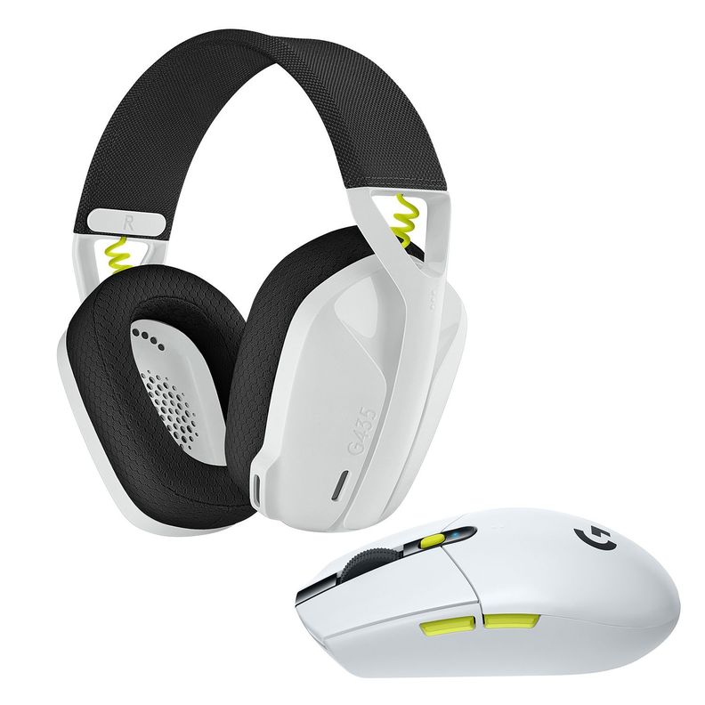 Audifono Gamer Logitech G435 y Mouse G305 Blanco-1