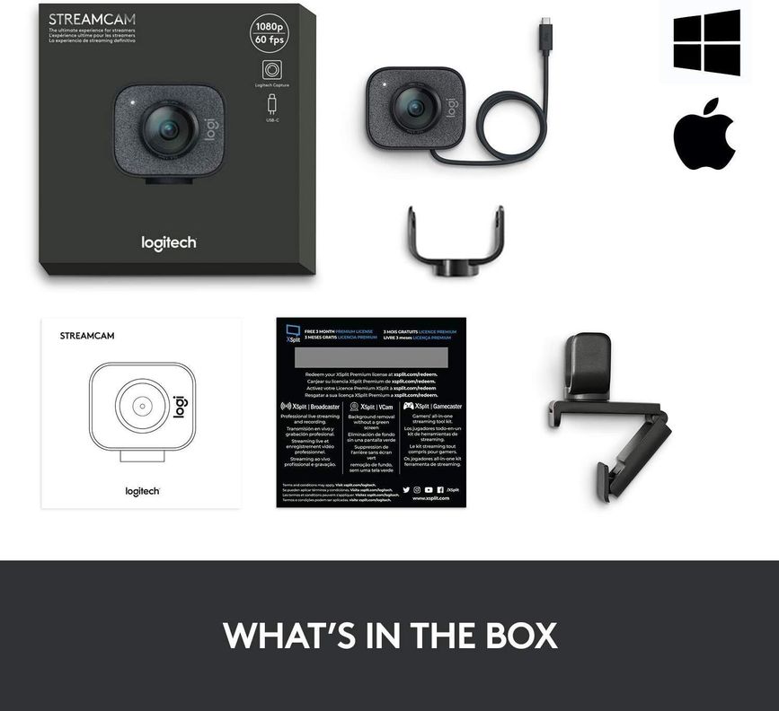Cámara Web Logitech Streamcam Full Hd 60fps Color Grafito-3