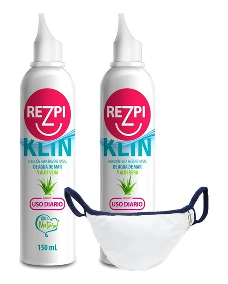 2 X Rezpiklin - Spray Nasal Natural + Mascarilla Con Cobre-0