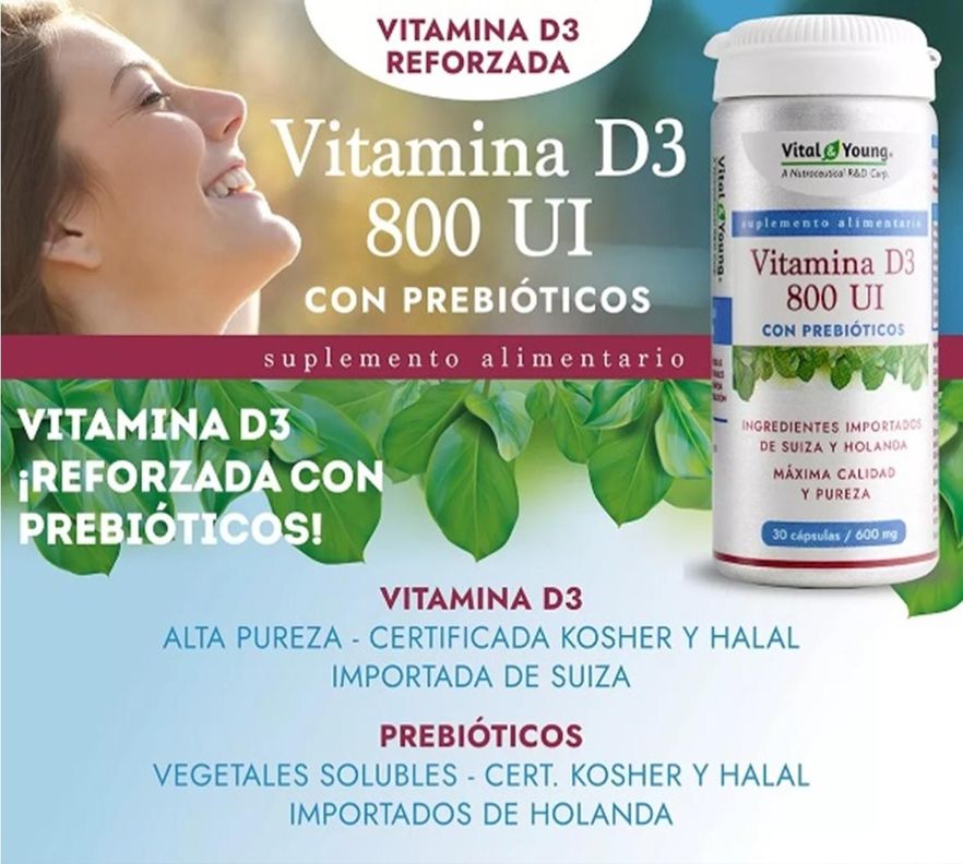 Vitamina D3 800 Ui + Prebióticos-2