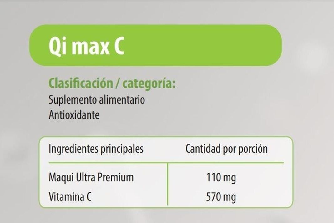 Qi Max - Maqui Ultra Premium + Vitamina C (30 Cápsulas)-2