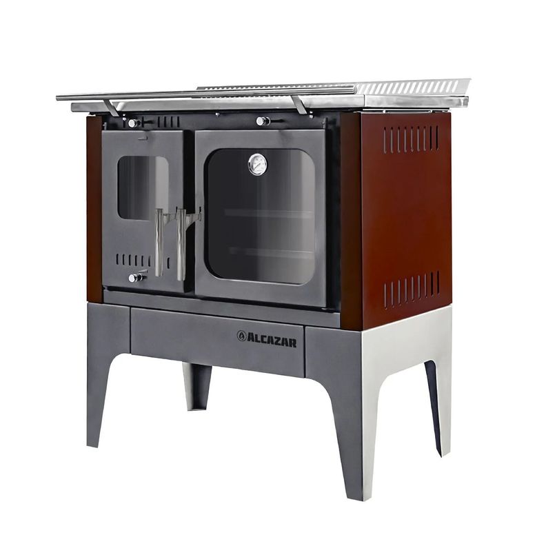 Cocina a Leña Alcazar Europea S800 Burdeo-2