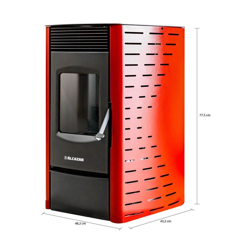 Estufa a Pellet Alcazar P1800 Burdeo-3