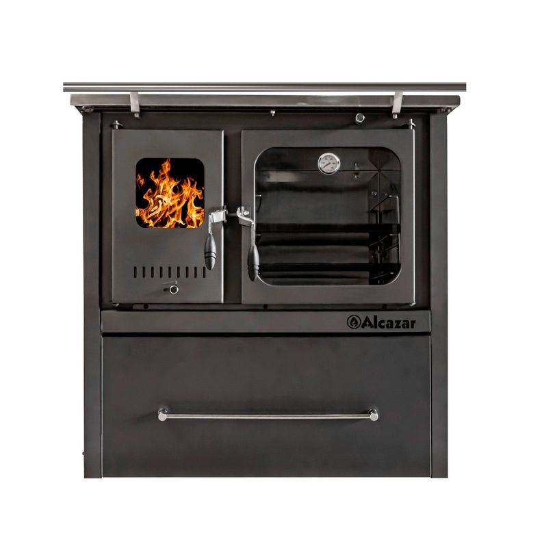 Cocina a Leña Alcazar Europea M80 Gris-0