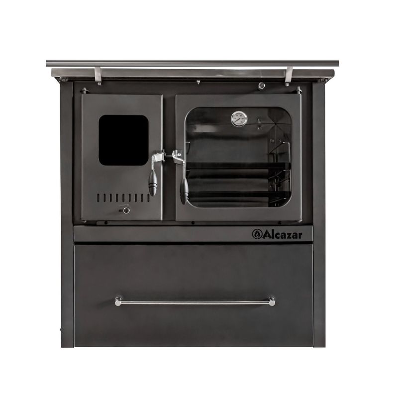 Cocina a Leña Alcazar Europea M80 Gris-1
