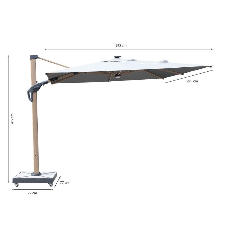 Parasol Alcázar Gris 3*3 -2