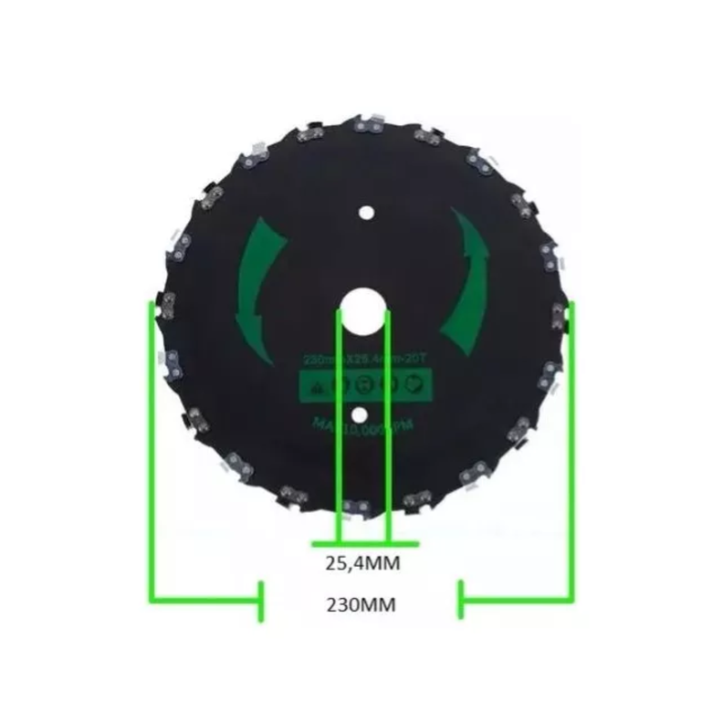 Disco Desmalezadora Dientes De Cadena 9 Pulgadas Heavy Duty-2