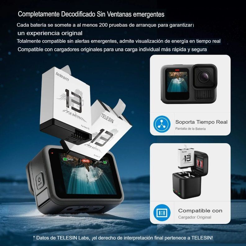 Batería Enduro para GoPro Hero 13 Black - Telesin-4