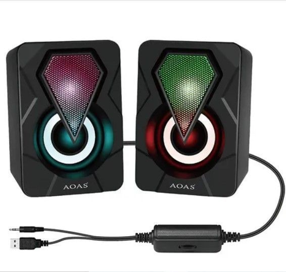 Parlantes Gamer RGB PC AOAS-0