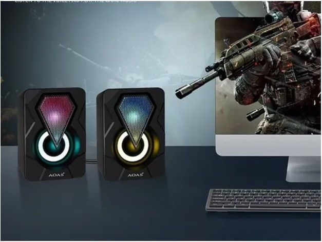 Parlantes Gamer RGB PC AOAS-3