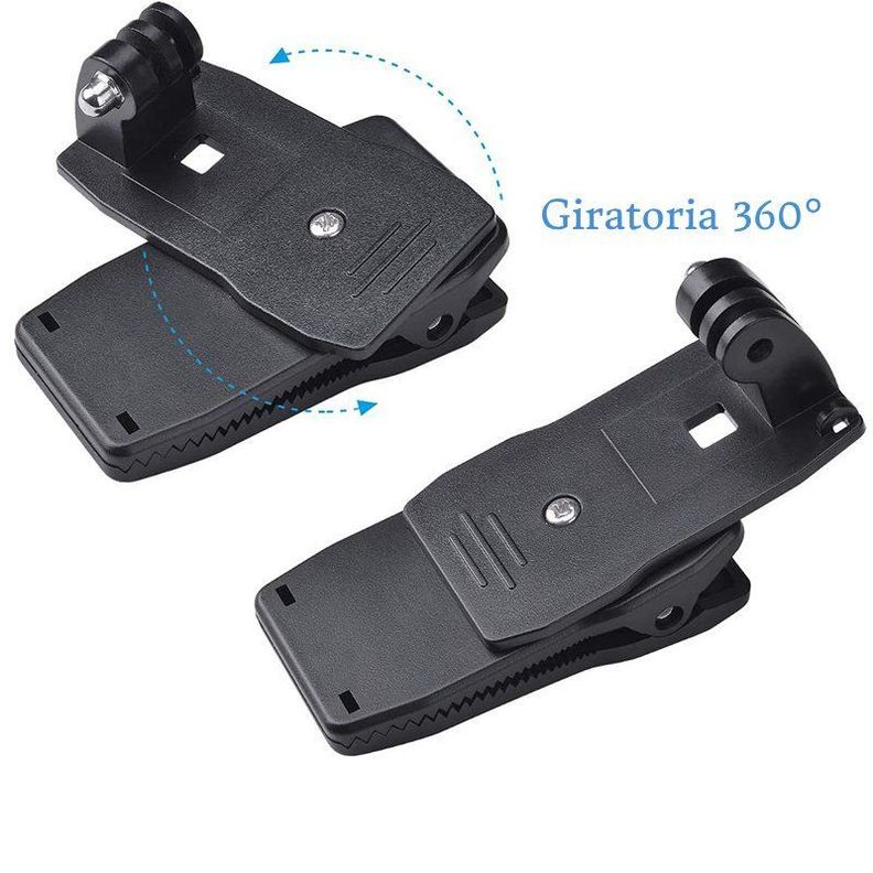 Clip De Mochila Rotatorio 360° Para Cámaras GoPro Y Otras-2