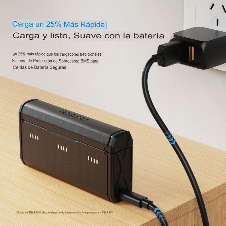 Cargador triple + 2 baterías Enduro para GoPro Hero 13 Black-4