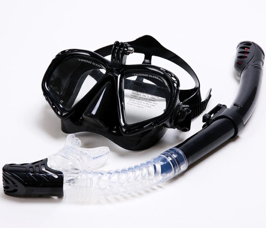 Snorkel + Tubo para cámaras deportivas Negro-2