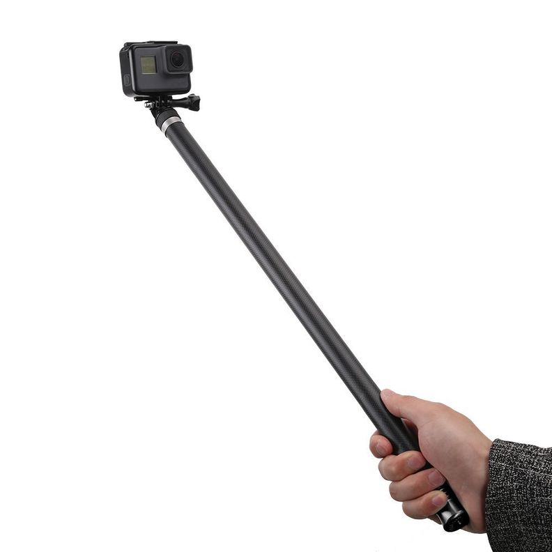 Bastón Selfie 2.7M de fibra de carbono para Gopro -2