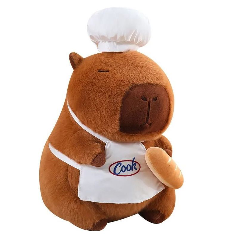 Capibara Chef de Peluche de 27 cm - Ternura y diversión -1