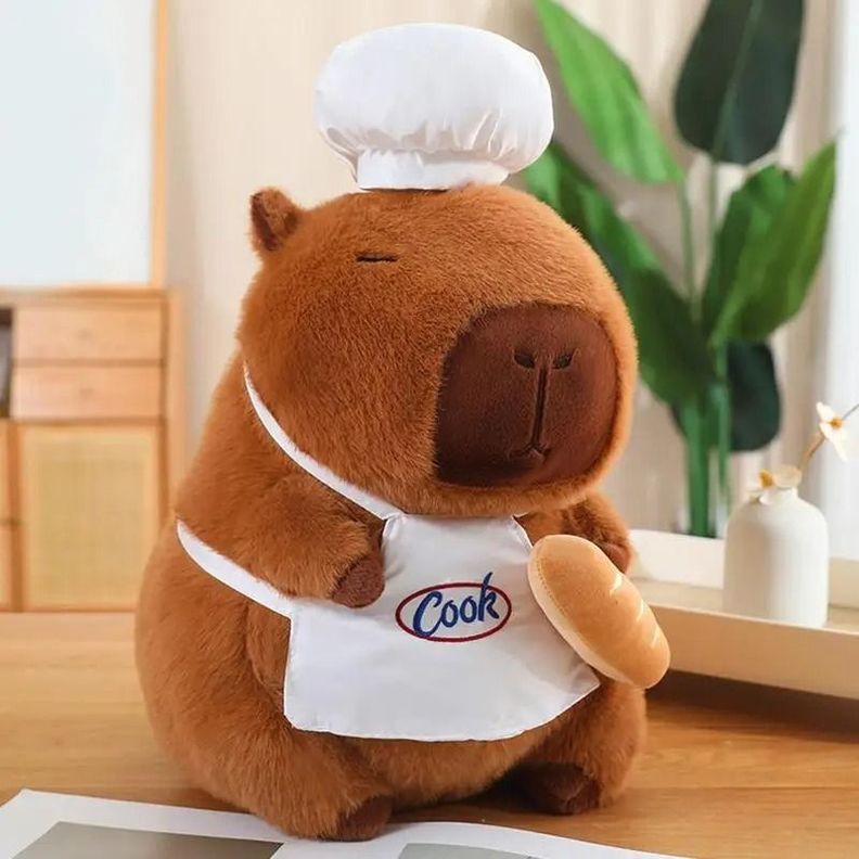 Capibara Chef de Peluche de 27 cm - Ternura y diversión -4