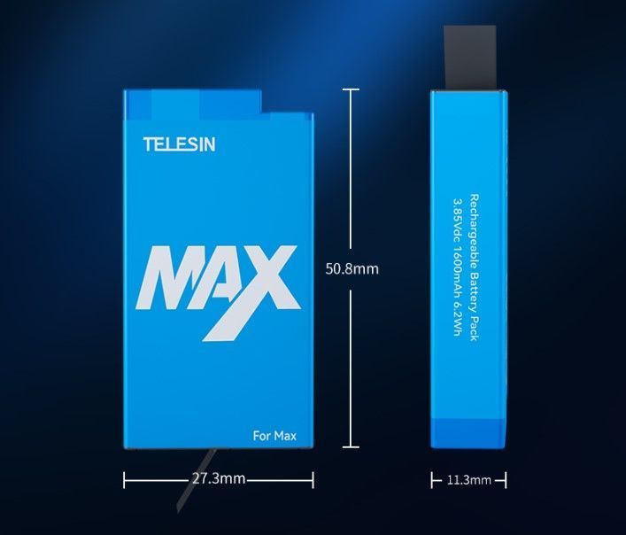 Batería para Gopro Max 1600 mAH - Telesin-1