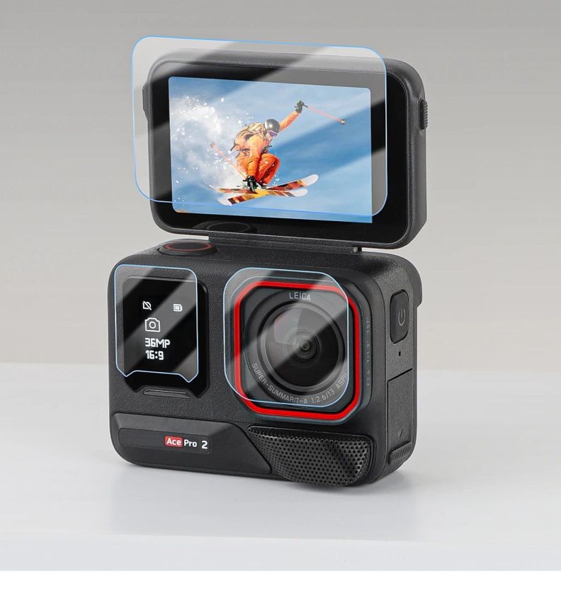 Lamina de Vidrio Templado para Insta360 Ace Pro 2 - Telesin-4