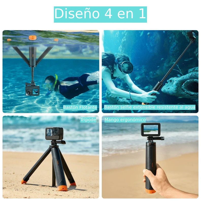 Bastón Tripode Flotante para GoPro y Otras Cámaras de Acción-4