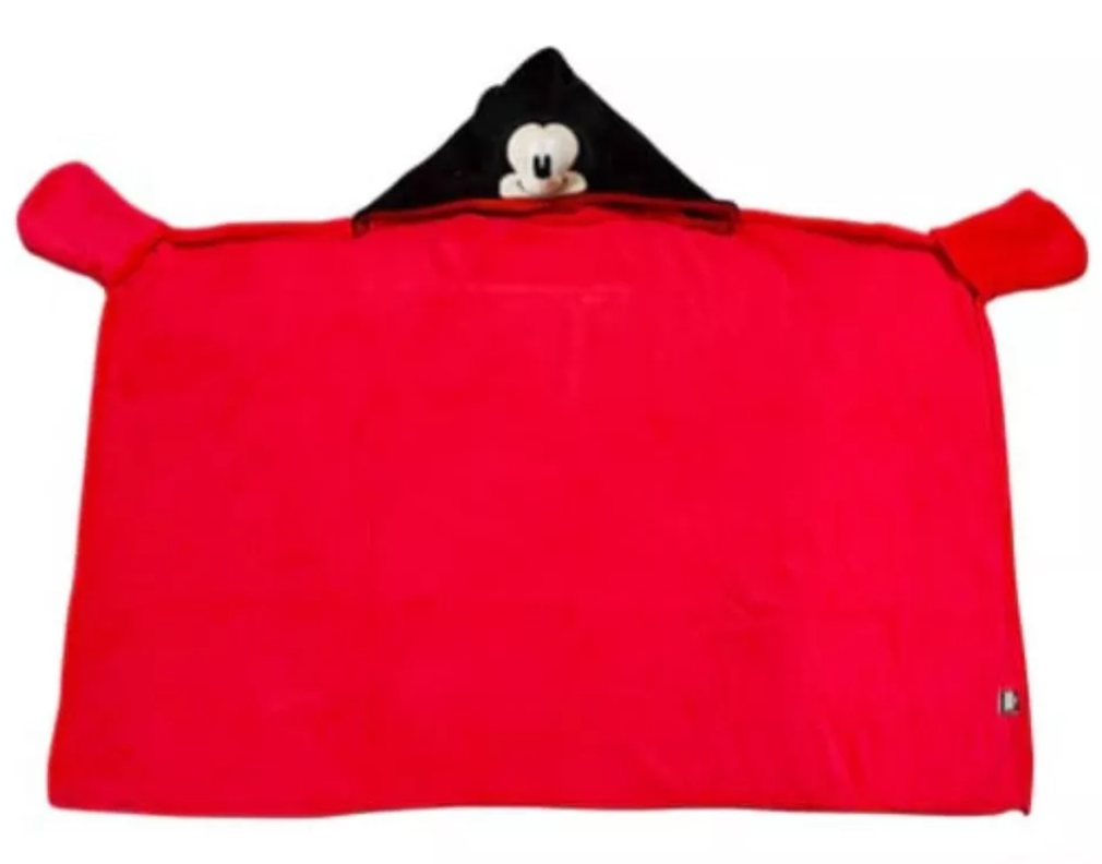 Manta Mickey Mouse Frazada de Polar con Capucha de 80x130 cm-1