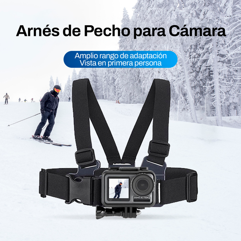 Arnés De Pecho + J + Tornillo Para GoPro y otras Cámaras -5