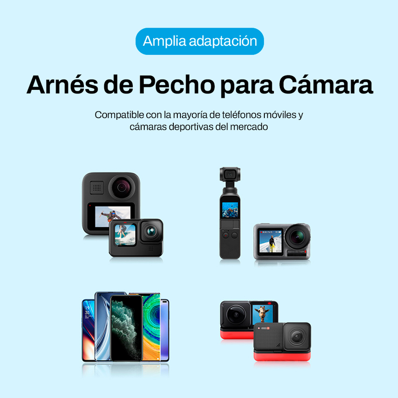 Arnés De Pecho + J + Tornillo Para GoPro y otras Cámaras -7