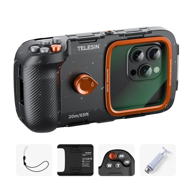 Carcasa Sumergible Celular con Control Remoto IP68 - Telesin