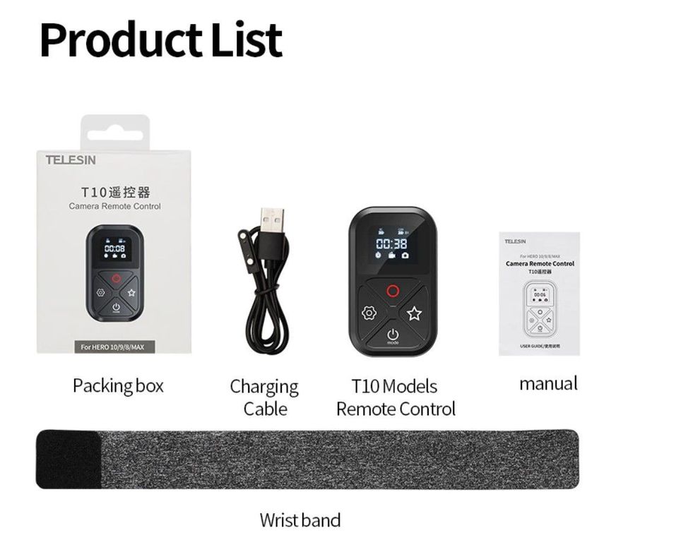 Nuevo control remoto Bluetooth para cámaras GoPro Hero 13/12/11/10/9/8 y Max-3